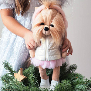 Мягкая игрушка Orange Toys "Собачка Розовая мечта", с каркасом, 37 см